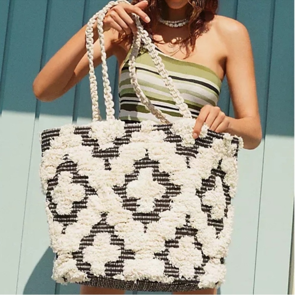 Anthropologie Trellis Tote Bag - like new!